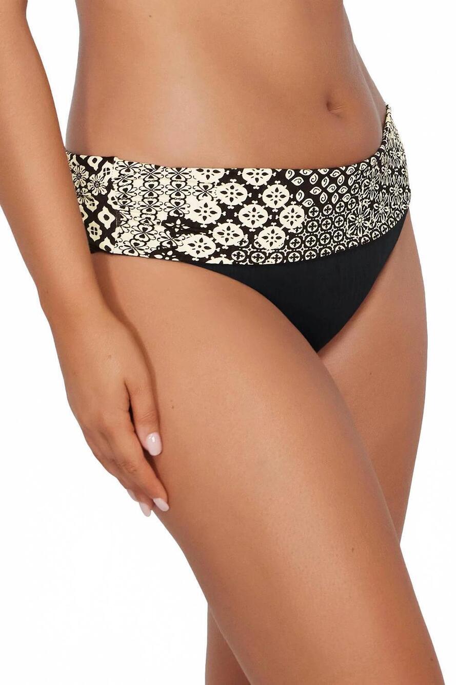 NEW SUNSETS INC. capri high waist swim bottom in venice seagrass